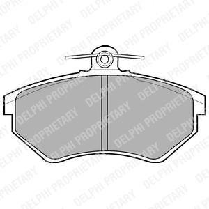 Тормозные колодки дисковые AUDI/SEAT/VW 80/Cordoba/Ibiza/Toledo/Golf/Passat "F "88-99 Delphi LP770