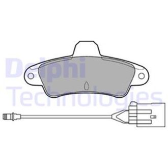 Тормозные колодки, дисковые Delphi LP853