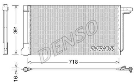 Конденсатор кондиционера FORD C-Max/Focus/Grand "1,6 "10-20 DENSO DCN10028