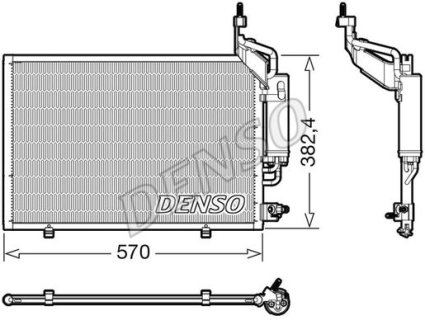 Конденсатор кондиционера FORD Fiesta "1,0 "12-17 DENSO DCN10050