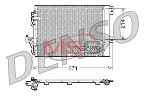 Конденсатор кондиционера OPEL Astra/Zafira "1,4-2,0 "98-15 DENSO DCN20009