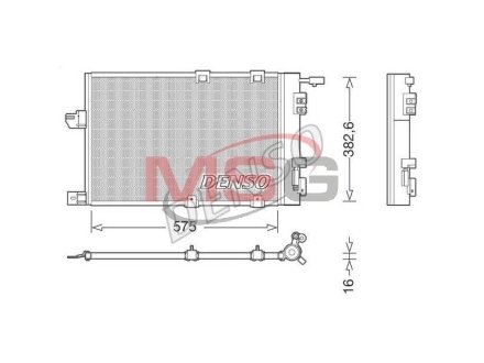 Конденсер кондиционера DENSO DCN20038