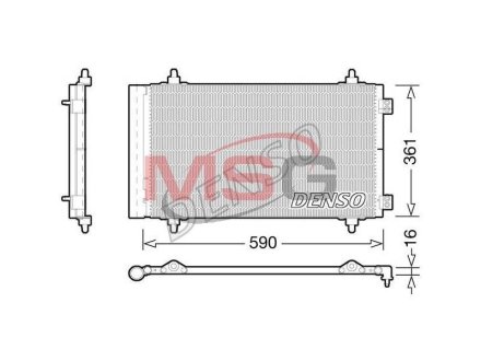 Конденсатор кондиціонера CITROEN/FIAT/PEUGEOT Jumpy/Scudo/Expert "1,6-2,0 "06>> DENSO DCN21018