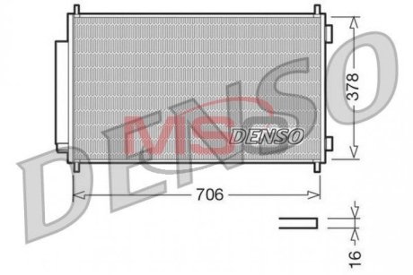 Конденсатор кондиціонера HONDA Cr-V "2,0-2,4 "06>> DENSO DCN40002