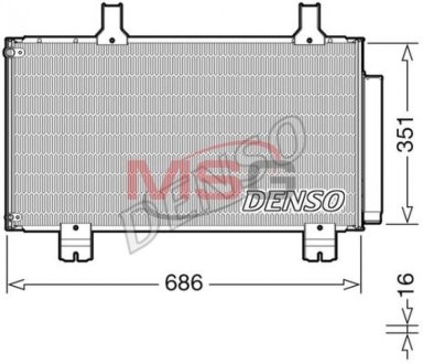 Конденсатор кондиционера HONDA Accord "2,0-2,4 "08>> DENSO DCN40028