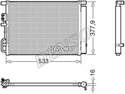 Конденсатор кондиционера HYUNDAI/KIA Tucson/Sportage "1,6-2,0 "15-22 DENSO DCN41018