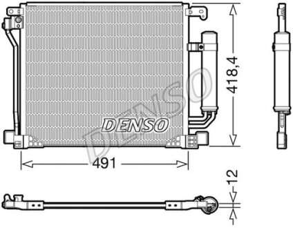 Радіатор кондиціонера DENSO DCN46025 (фото 1)