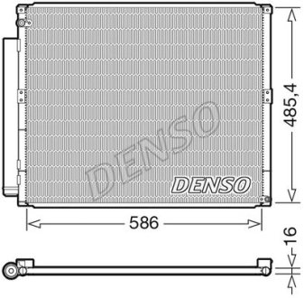 Конденсатор кондиционера TOYOTA Land Cruiser "3,0 "02-09 DENSO DCN50113