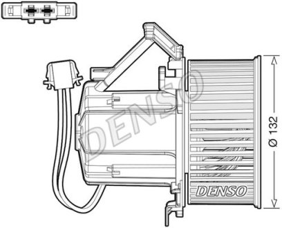 Вентилятор обогревателя AUDI A4/A5/Q5 "1,8-4,2 "07-17 DENSO DEA02009