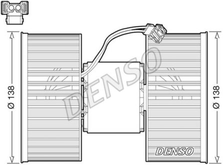 Вентилятор обігрівача BMW X3 "2,0-3,0 "06-11 DENSO DEA05006