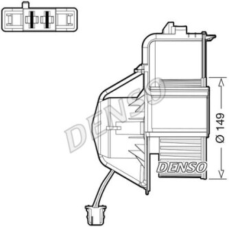 Вентилятор обогревателя BMW X5/X6 "3,0-4,8 "06-14 DENSO DEA05007