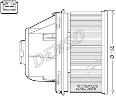 Вентилятор обогревателя FORD C-Max/Focus/Galaxy/Kuga/Mondeo/S-Max "1,4-2,5 "03-15 DENSO DEA10053