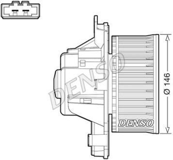 Вентилятор обогревателя CITROEN/DS/PEUGEOT DS5/DS5/3008 "1,2-2,0 "09-21 DENSO DEA21014