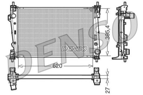 Радіатор двигуна DENSO DRM01006