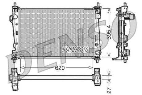Радіатор двигуна DENSO DRM01007
