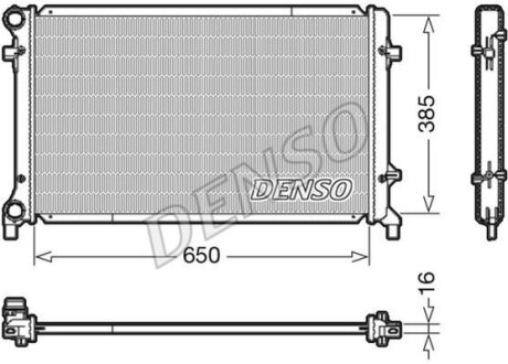 Радіатор двигуна DENSO DRM02014