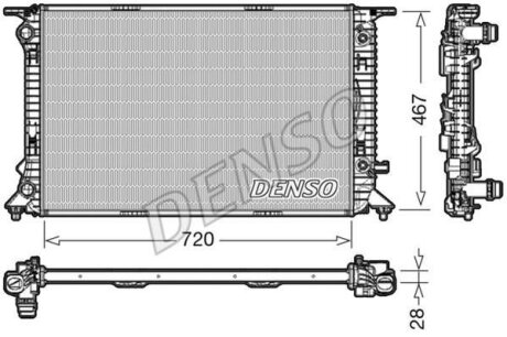 Радіатор двигуна DENSO DRM02021