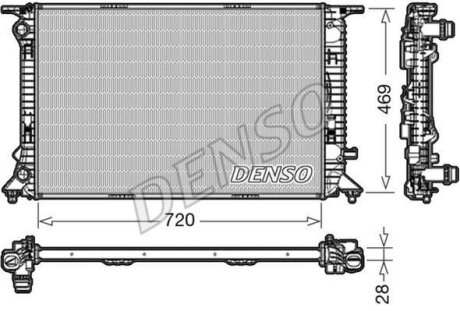 Радіатор двигуна DENSO DRM02022