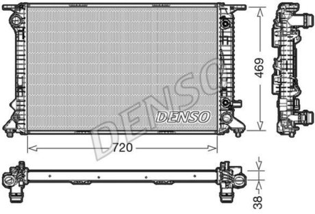 Радіатор AUDI/PORSCHE A5/Macan "2,7-3,2 "07-18 DENSO DRM02023