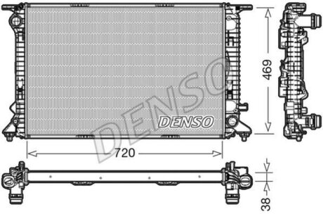 Радіатор двигуна DENSO DRM02024