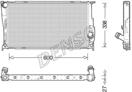 Радіатор двигуна DENSO DRM05003