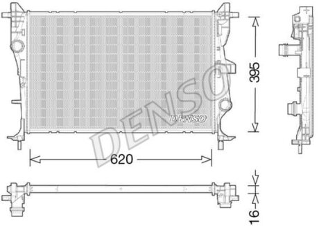 Радіатор двигуна DENSO DRM06038