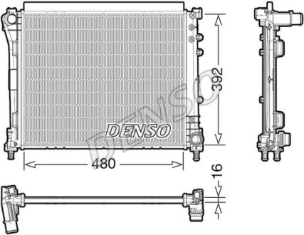 Радіатор двигуна DENSO DRM09006