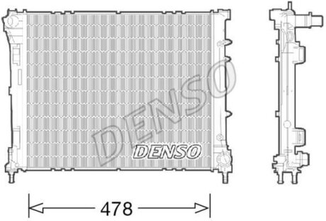 Радіатор двигуна DENSO DRM09043
