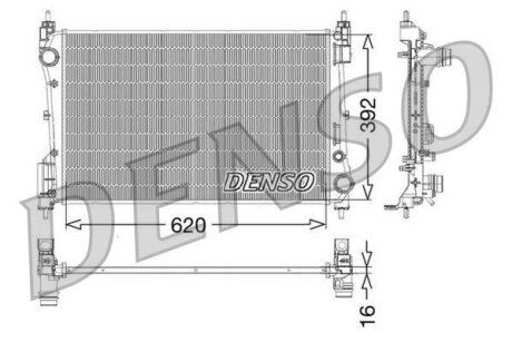 Радіатор двигуна DENSO DRM09114