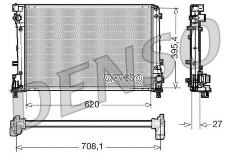 Радіатор двигуна DENSO DRM09163