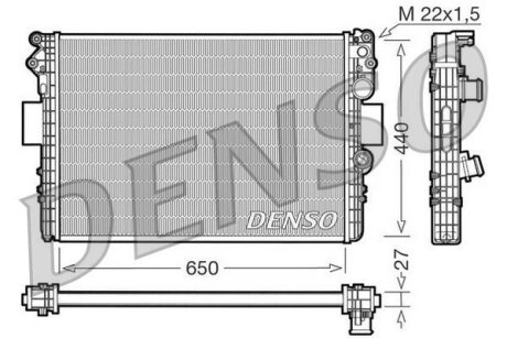Радіатор двигуна DENSO DRM12002