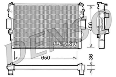 Радіатор двигуна DENSO DRM12007