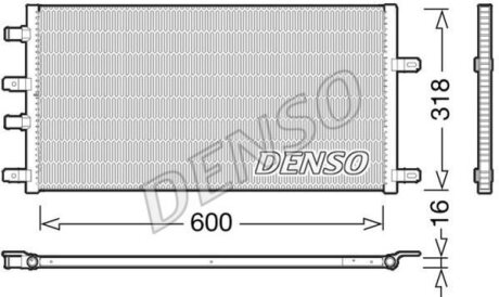 Радіатор двигуна DENSO DRM12011