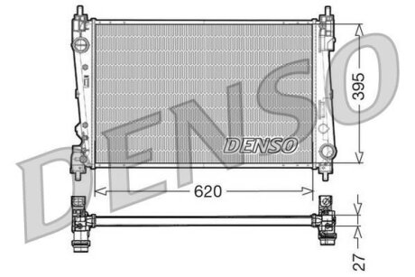 Радіатор двигуна DENSO DRM13015