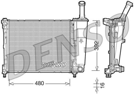 Радіатор двигуна DENSO DRM13016