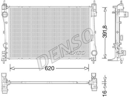 Радіатор двигуна DENSO DRM13017