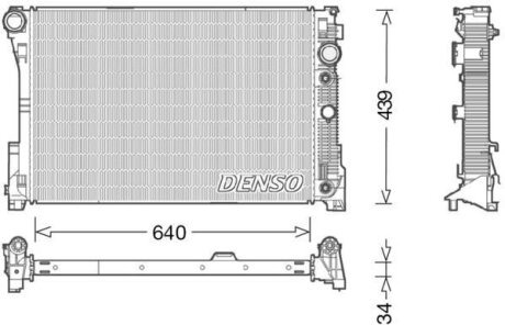 Радіатор двигуна DENSO DRM17048