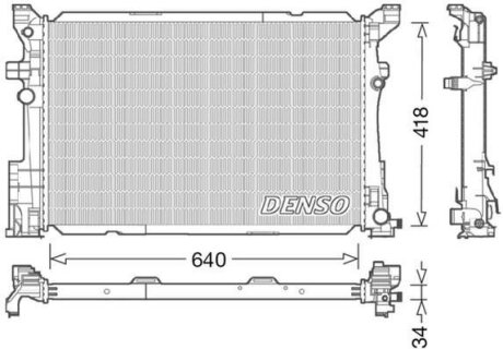 Радіатор двигуна DENSO DRM17054