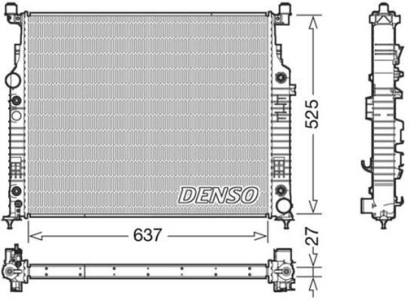 Радіатор двигуна DENSO DRM17056