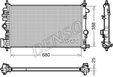 Радіатор двигуна DENSO DRM20109 (фото 1)