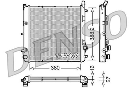 Радіатор двигуна DENSO DRM21005 (фото 1)