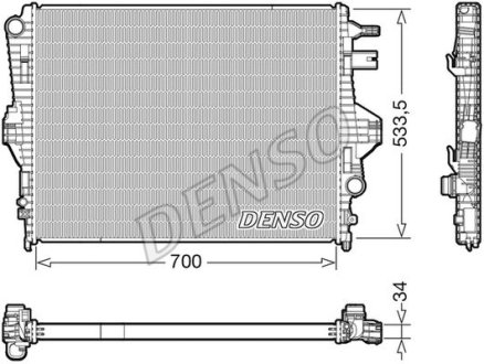 Радиатор PORSCHE/VW Cayenne/Touareg "3,0-3,6 "10>> DENSO DRM32050