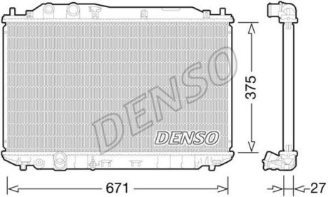 Радиатор HONDA Civic "1,8 "05-12 DENSO DRM40029