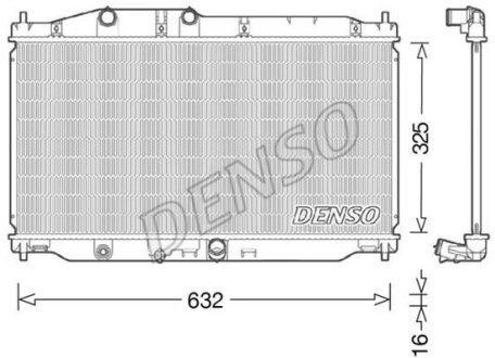 Радіатор двигуна DENSO DRM40043