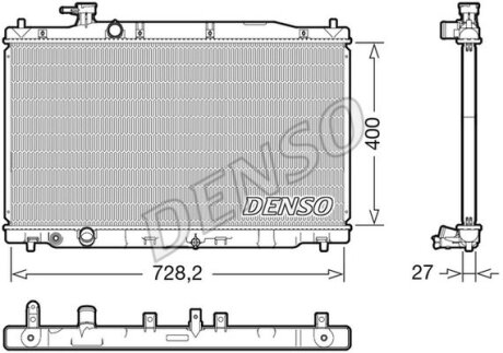 Радіатор двигуна DENSO DRM40050 (фото 1)