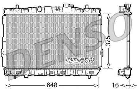 Радіатор двигуна DENSO DRM41001
