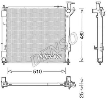 Радіатор двигуна DENSO DRM41015