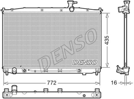 Радиатор HYUNDAI Santa Fe "2,2-2,7 "06-09 DENSO DRM41024