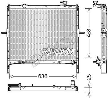 Радіатор двигуна DENSO DRM43002