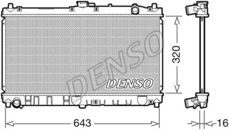 Радіатор двигуна DENSO DRM44031